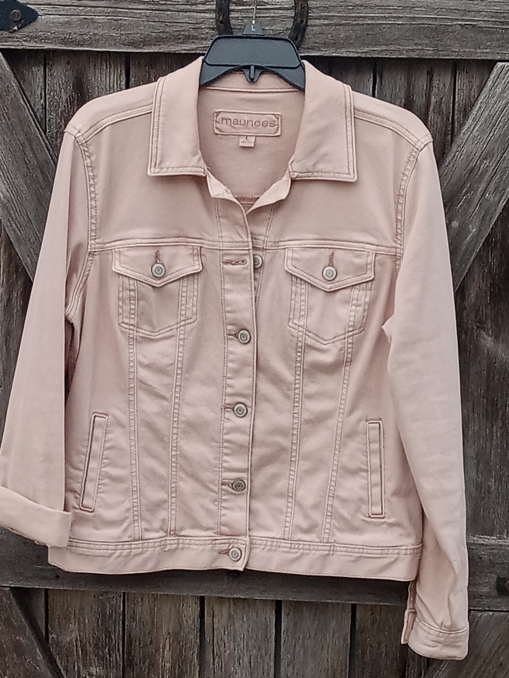 Maurices Soft Pink Denim Jacket, L
